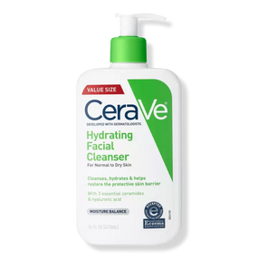 CeraVe Hydrating Facial Cleanser | Moisturizing Non-Foaming Face Wash with Hyaluronic Acid, 16 Fluid Ounce