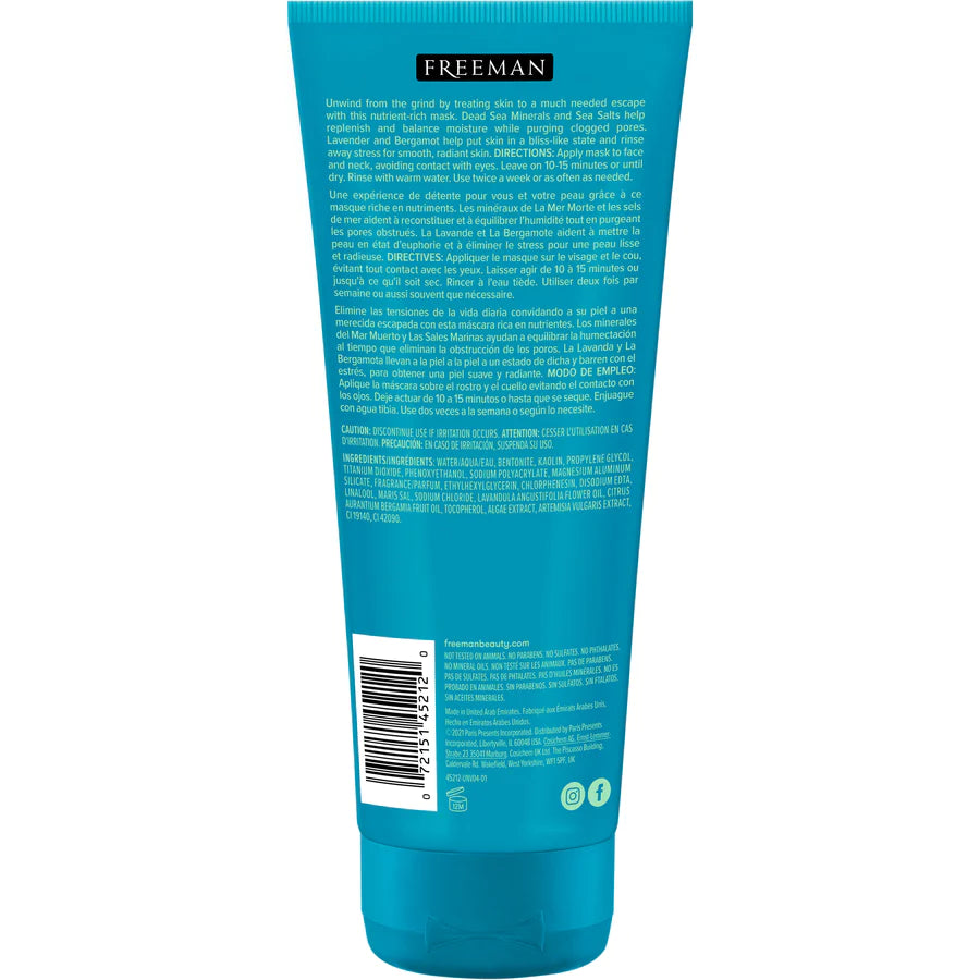 FREEMAN Anti-Stress Dead Sea Minerals Clay Mask